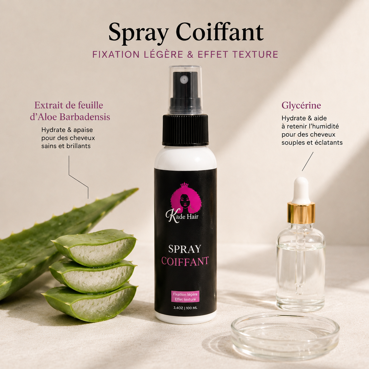 Spray coiffante